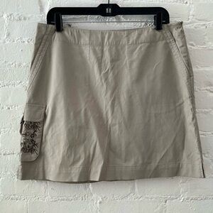 Title nine Womens Skirt A-Line Mini Cotton Nylon Athleisure Outdoor Tan Size 10